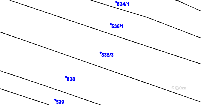 Parcela st. 535/3 v KÚ Řepeč, Katastrální mapa
