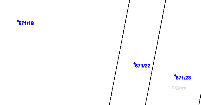Parcela st. 671/21 v KÚ Řepeč, Katastrální mapa
