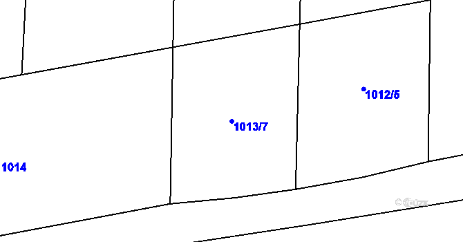 Parcela st. 1013/7 v KÚ Řepeč, Katastrální mapa