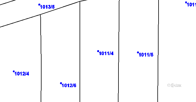 Parcela st. 1011/4 v KÚ Řepeč, Katastrální mapa