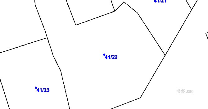 Parcela st. 41/22 v KÚ Řepín, Katastrální mapa