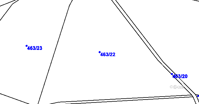 Parcela st. 463/22 v KÚ Řepín, Katastrální mapa