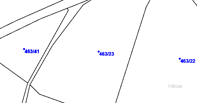 Parcela st. 463/23 v KÚ Řepín, Katastrální mapa