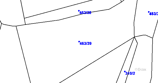 Parcela st. 463/39 v KÚ Řepín, Katastrální mapa