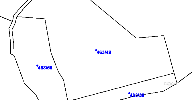 Parcela st. 463/49 v KÚ Řepín, Katastrální mapa