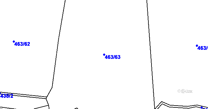 Parcela st. 463/63 v KÚ Řepín, Katastrální mapa