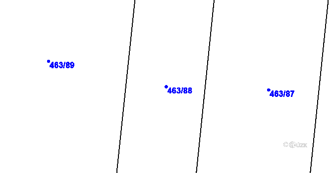Parcela st. 463/88 v KÚ Řepín, Katastrální mapa