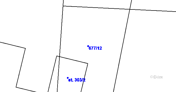 Parcela st. 677/12 v KÚ Řepín, Katastrální mapa