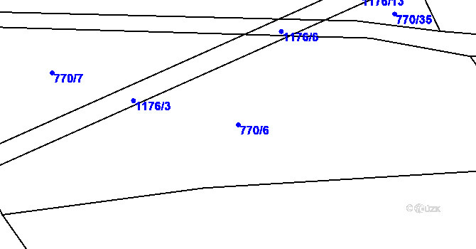 Parcela st. 770/6 v KÚ Řepín, Katastrální mapa