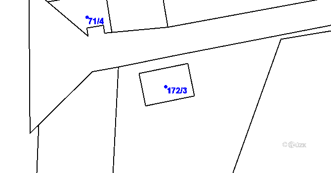 Parcela st. 172/3 v KÚ Řepiště, Katastrální mapa
