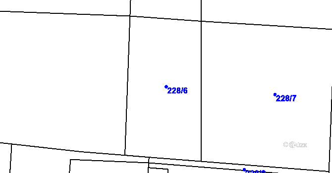 Parcela st. 228/6 v KÚ Řepiště, Katastrální mapa