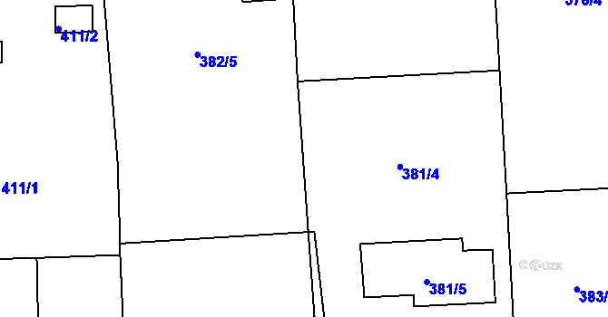 Parcela st. 382/6 v KÚ Řepiště, Katastrální mapa