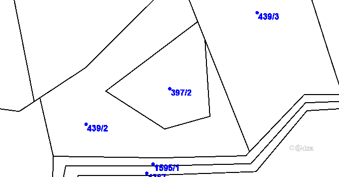 Parcela st. 397/2 v KÚ Řepiště, Katastrální mapa
