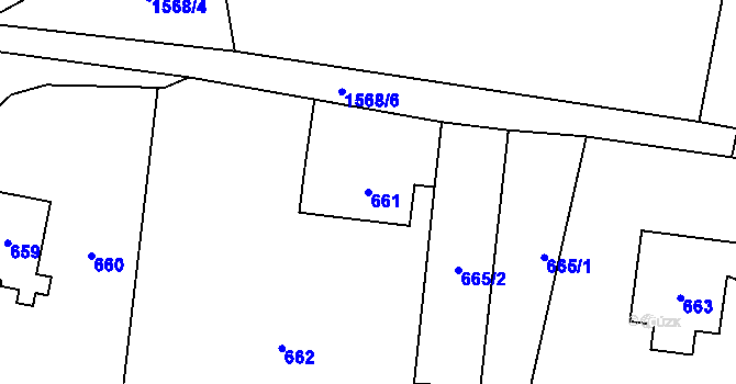 Parcela st. 661 v KÚ Řepiště, Katastrální mapa
