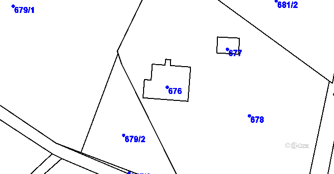Parcela st. 676 v KÚ Řepiště, Katastrální mapa