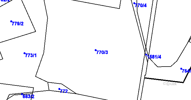 Parcela st. 770/3 v KÚ Řepiště, Katastrální mapa