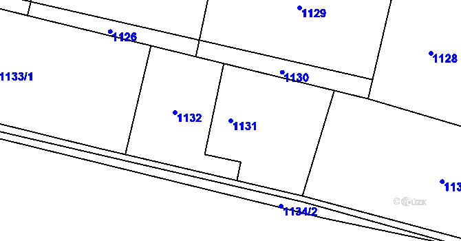 Parcela st. 1131 v KÚ Řepiště, Katastrální mapa