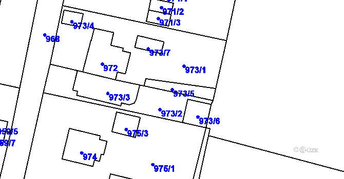 Parcela st. 973/5 v KÚ Řepiště, Katastrální mapa