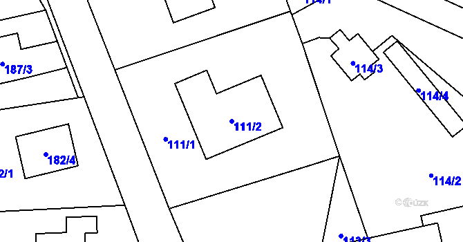 Parcela st. 111/2 v KÚ Řepiště, Katastrální mapa