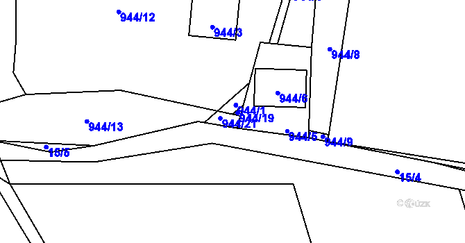 Parcela st. 944/20 v KÚ Řepiště, Katastrální mapa