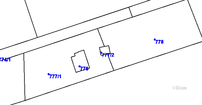 Parcela st. 777/2 v KÚ Řepiště, Katastrální mapa