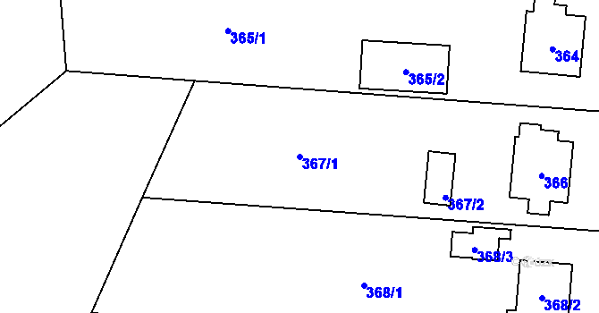 Parcela st. 367/1 v KÚ Řepiště, Katastrální mapa