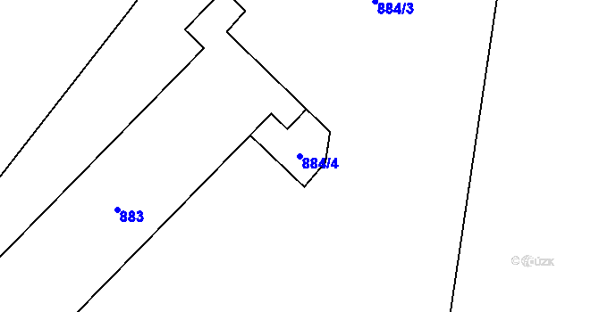 Parcela st. 884/4 v KÚ Řepiště, Katastrální mapa