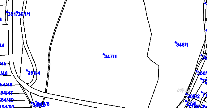 Parcela st. 347/1 v KÚ Popovec u Řepníků, Katastrální mapa