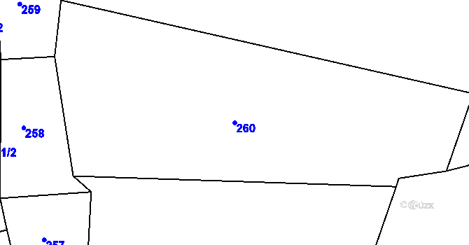 Parcela st. 260 v KÚ Řepníky, Katastrální mapa