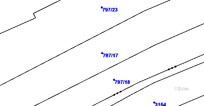 Parcela st. 797/17 v KÚ Řepníky, Katastrální mapa