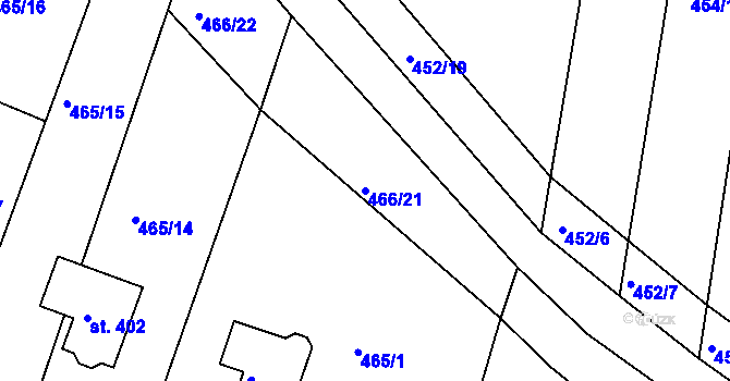 Parcela st. 466/21 v KÚ Řepov, Katastrální mapa