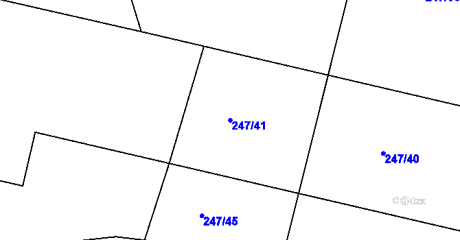 Parcela st. 247/41 v KÚ Řepov, Katastrální mapa