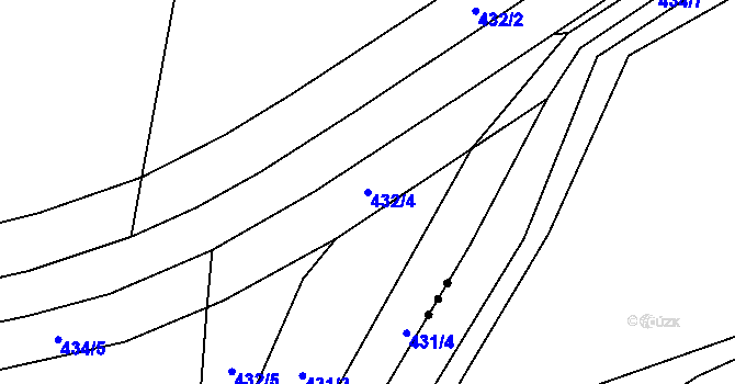 Parcela st. 432/4 v KÚ Řepov, Katastrální mapa