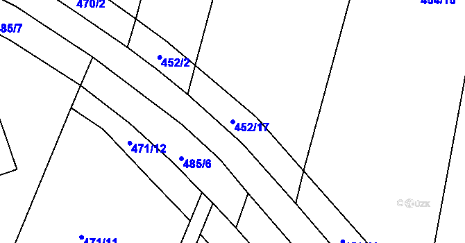 Parcela st. 452/17 v KÚ Řepov, Katastrální mapa