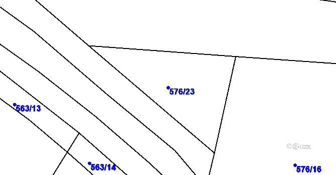 Parcela st. 576/23 v KÚ Řepov, Katastrální mapa