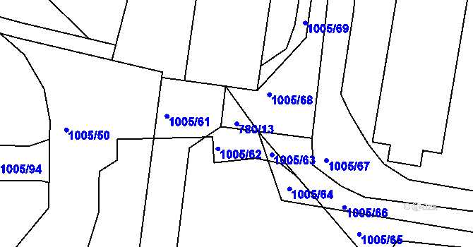 Parcela st. 780/13 v KÚ Řepová, Katastrální mapa