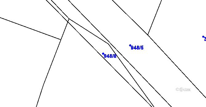 Parcela st. 948/8 v KÚ Řepová, Katastrální mapa