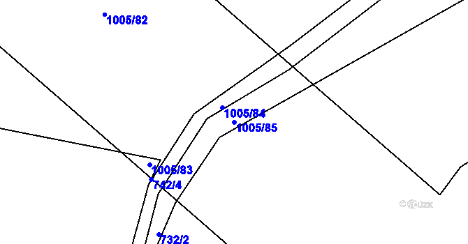 Parcela st. 1005/85 v KÚ Řepová, Katastrální mapa