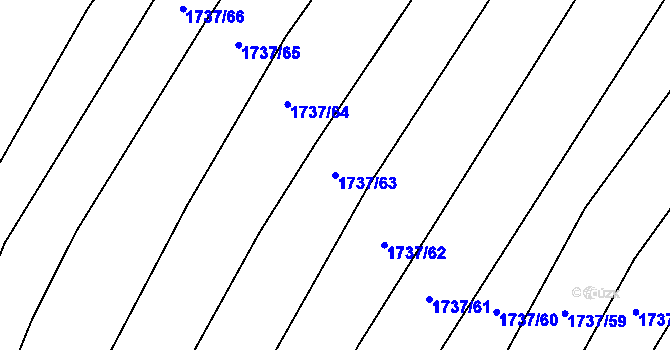 Parcela st. 1737/63 v KÚ Řetechov, Katastrální mapa