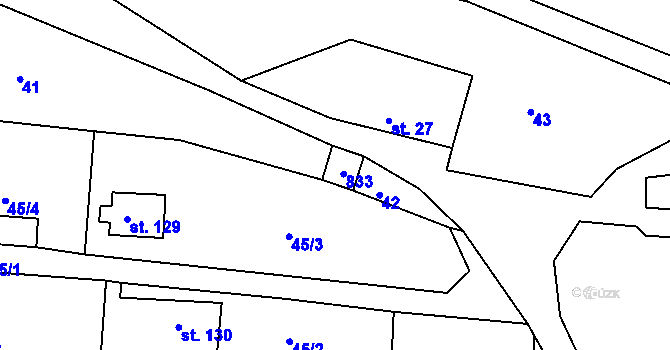 Parcela st. 28 v KÚ Řetůvka, Katastrální mapa