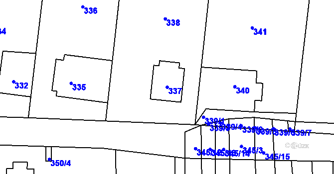 Parcela st. 337 v KÚ Řevnice, Katastrální mapa