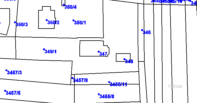 Parcela st. 347 v KÚ Řevnice, Katastrální mapa
