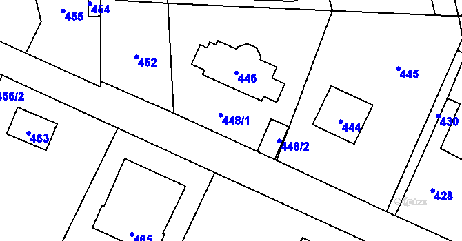 Parcela st. 448 v KÚ Řevnice, Katastrální mapa
