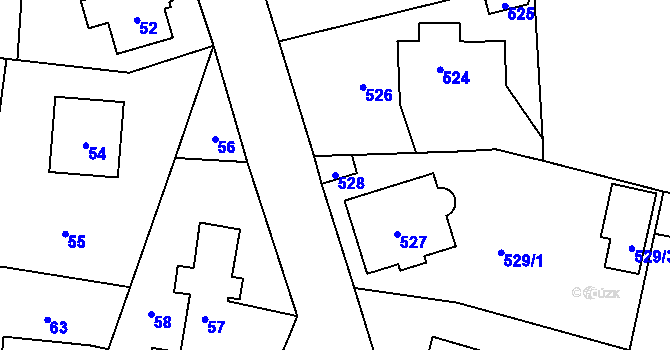 Parcela st. 528 v KÚ Řevnice, Katastrální mapa