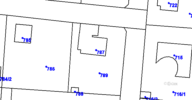 Parcela st. 787 v KÚ Řevnice, Katastrální mapa