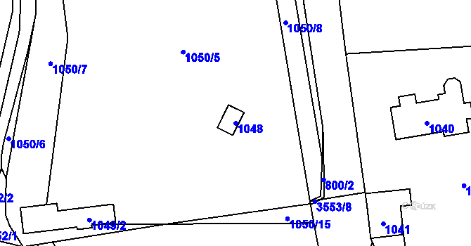 Parcela st. 1048 v KÚ Řevnice, Katastrální mapa