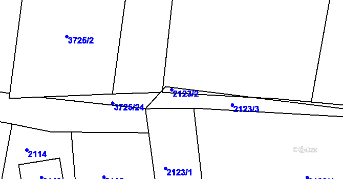 Parcela st. 2123/2 v KÚ Řevnice, Katastrální mapa