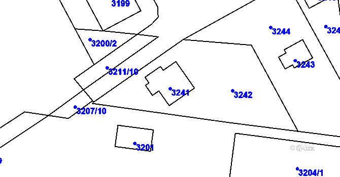 Parcela st. 3241 v KÚ Řevnice, Katastrální mapa