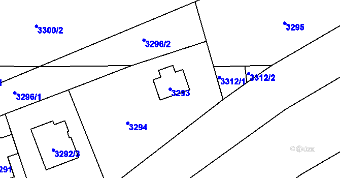 Parcela st. 3293 v KÚ Řevnice, Katastrální mapa