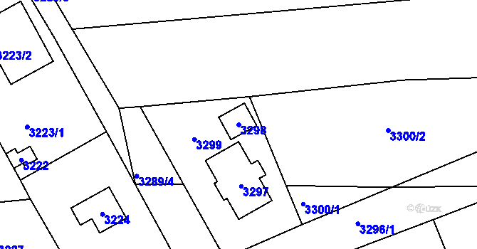 Parcela st. 3298 v KÚ Řevnice, Katastrální mapa